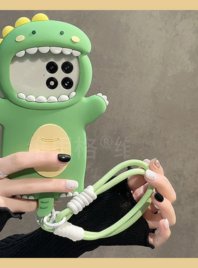 卡通小恐龙适用oppo一加ace5pro竞速版手机壳1+13t立体12可爱3v绿色2v带11挂绳10搞怪9rt趣味8硅胶7十oneplus
