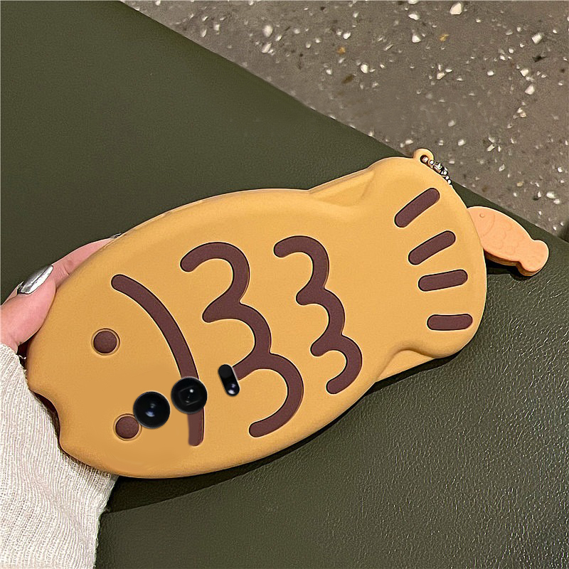 手机壳硅胶卡通趣味铜锣烧鱼鲷鱼烧