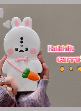 适用oppok1手机壳r15x可爱r17pro立体r15白色r11s兔子r11蝴蝶结r9s卡通r9plus超萌k1少女心oppo硅胶por软壳女