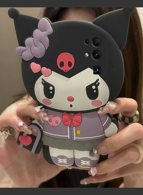 适用华为荣耀v30pro手机壳麦芒40卡通30pro+立体x30i黑色x20se库洛米20s爱心10i可爱v10趣味9x超萌十硅胶软壳