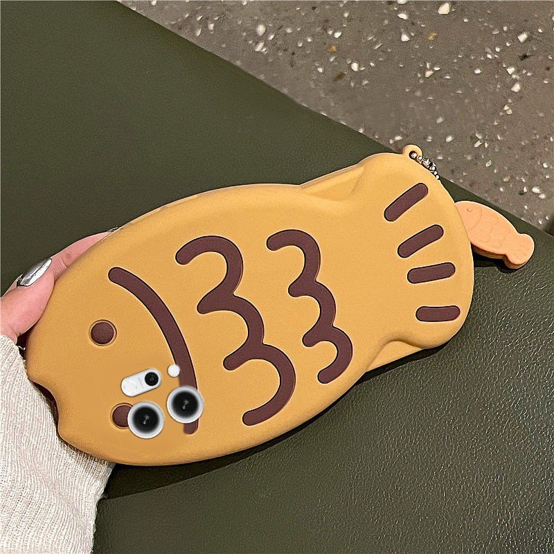 手机壳硅胶卡通趣味铜锣烧鱼鲷鱼烧