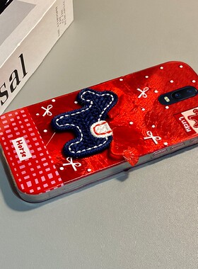 2026刺绣小马适用oppor17手机壳r15x新年r11splus红色r11s波点r9棋盘格r9plus马年r7s卡通r17pro立体oppo硅胶