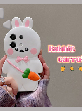 适用小米红米note14手机壳noto13pro+可爱12turbo立体11t白色10兔子9蝴蝶结8卡通7超萌12十11少女心redmi硅胶