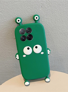 适用小米15spro手机壳15ultra卡通14立体13x青蛙12s煤球11可爱10超萌9趣味8绿色civi4硅胶mix4软壳mi手机套女