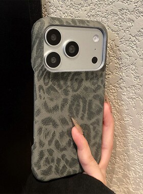 ins风黑色豹纹适用opporeno15手机壳reno14撞色reon13简约12磨砂11高级感10pro+仿皮9皮纹8新款7se女5k十oppo