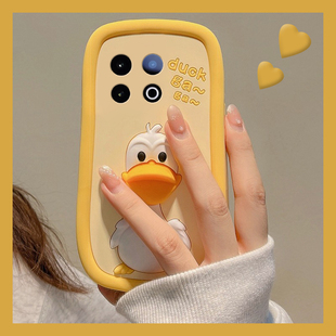 适用vivoiqooz10turbopro手机壳iqooz9x卡通z8立体z7i小黄鸭z6可爱z5鸭子z3超萌z1趣味u3x搞怪iqoo硅胶vivo套