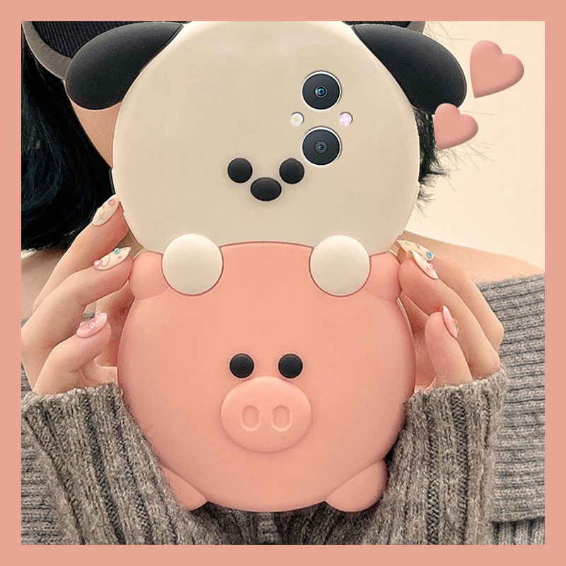 手机壳硅胶可爱卡通叠叠小猪小狗