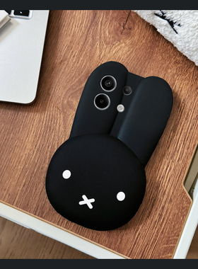 适用小米红米note14手机壳noto13pro+可爱12turbo立体11t黑色10米菲兔9卡通8兔子7创意12十11趣味redmi硅胶软
