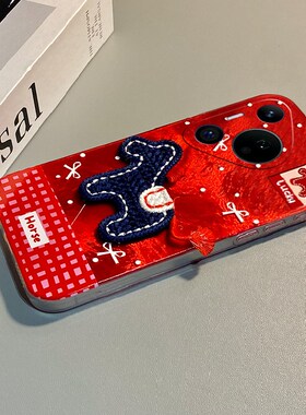 2026刺绣小马适用华为pura80ultra手机壳p70pro+新年p60art红色p50波点p40棋盘格p30马年p10plus十huawei卡通
