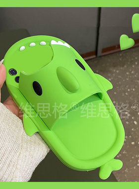 适用vivou3手机壳y5s卡通y9s立体y3鲨鱼u3x拖鞋z5可爱y7s趣味z6绿色z5x创意z3i硅胶nex3s软壳vivo手机套女生