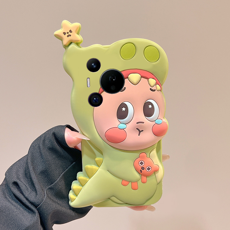 小恐龙星星人适用华为pura80pro+手机壳pura70ultra立体p60art呆萌p50e趣味p40可爱p30十p20卡通p10/huawei软