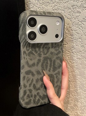 ins风黑色豹纹适用小米红米note15pro+手机壳noto14s撞色13r简约12turbo磨砂turbo4高级感11t仿皮3十redmi女p