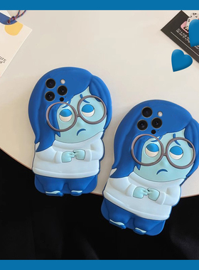 适用苹果16e手机壳iPhone15promax卡通14立体13头脑11特工队12可爱8plus动画7p动漫6s蓝色xsmax八8七x硅胶软p