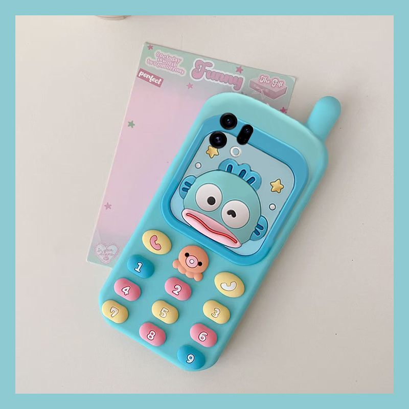 手机壳硅胶搞怪香肠嘴小丑鱼大哥大电话机