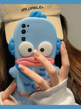 适用华为荣耀v30pro手机壳麦芒30卡通30pro+立体x30i小丑鱼x20se搞怪20s丑萌10i香肠嘴v10趣味9x蓝色十硅胶女
