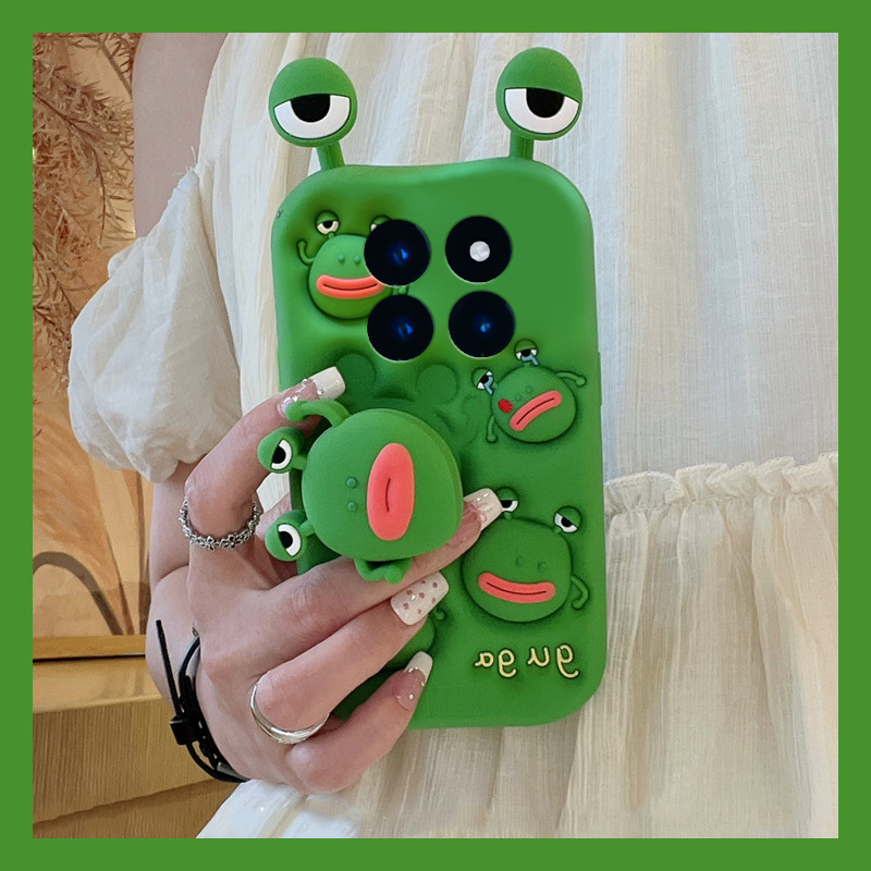 搞怪香肠嘴青蛙适用小米红米note15pro+手机壳noto14立体13可旋转12turbo丑萌11t可爱10卡通9硅胶8软7十redmi