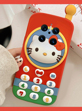 适用华为mate70手机壳mete60pro+卡通50立体40rs保时捷30可爱KT猫30epro大哥大20x凯蒂猫10pro电话9红色50e十