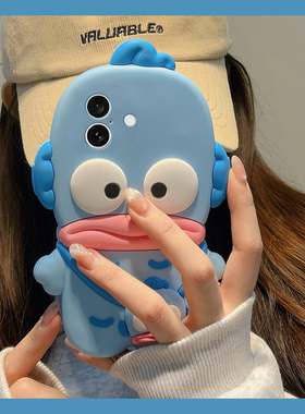 适用苹果17手机壳iPhone17pro卡通17promax立体17air小丑鱼por十七ip搞怪ipone丑萌香肠嘴趣味蓝色新款硅胶女