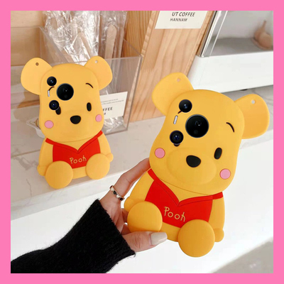 适用华为pura80手机壳p70ultra卡通pure70art立体p60草莓熊p50e可爱p40pro+动漫p30趣味p20维尼熊p10十情侣软