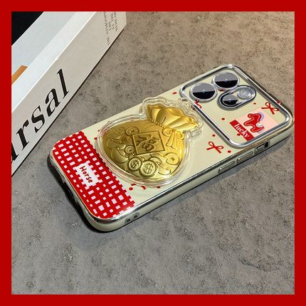 ins风2026福袋适用opporeno15手机壳reno14新年13红色12本命年11立体10pro+马年9por电镀8本命年7/6/5k十oppo