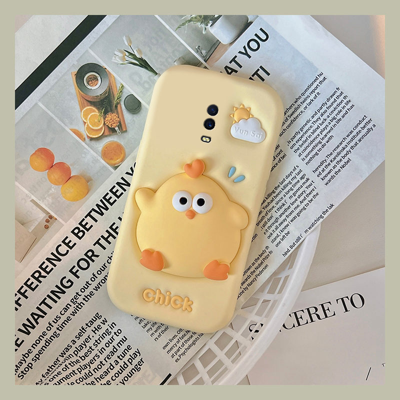 手机壳硅胶卡通呆萌英文小鸡