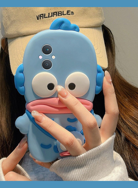 适用oppoa5手机壳a5pro卡通a97立体a3活力版a93s小丑鱼a91搞怪a56丑萌a72香肠嘴a58趣味a11x蓝色a2硅胶oppo套