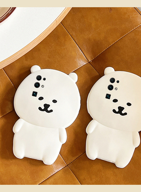 适用华为荣耀v30pro手机壳麦芒40卡通30pro+立体x30i白色x20se自嘲熊20s带挂绳10i可爱v10趣味9x呆萌十硅胶软