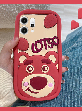 适用opporeno14手机壳reno13pro+可爱reon12立体11英文10草莓熊9卡通8趣味7se超萌6少女心5硅胶4十oppo软壳女