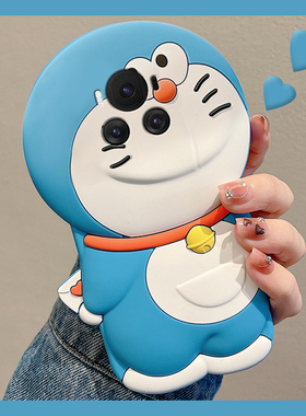 适用华为荣耀magic7手机壳magic6至臻版5pro卡通play9c立体4蓝色9t哆啦A梦8t可爱7t叮当猫3趣味6t动漫4t硅胶p