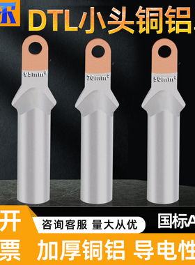国标DTL小头铜铝过渡鼻塑壳断路器窄头线鼻子35/50/70/95/120平方