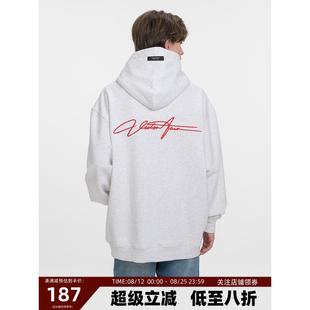 [Endweep官方商店]连体刺绣连帽重量级运动衫美国时尚品牌覆古情