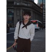 巴黎旧刊 新疆棉复古知识份子牛津纺细条纹长袖 男士 Eli 衬衫