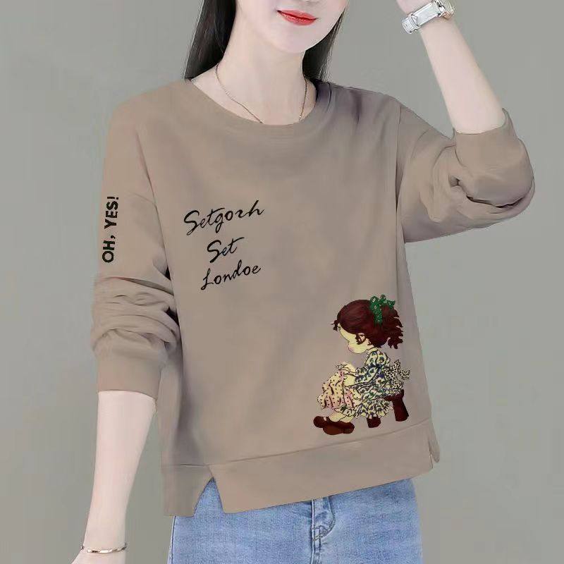 清仓捡漏亏本特价处理~100%纯棉女士长袖卫衣秋款上衣女韩版宽松