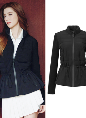 吴千语同款立领黑色轻薄款羽绒服女冬季新款收腰显瘦保暖短款外套