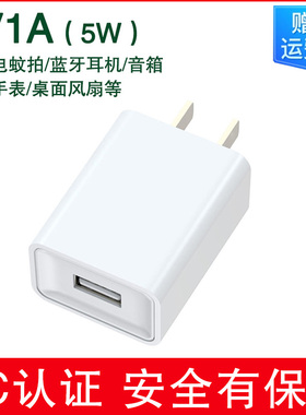 灭蚊灯充电器电蚊拍usb小功率慢充充电头5V1A安全防爆3C认证5v2A