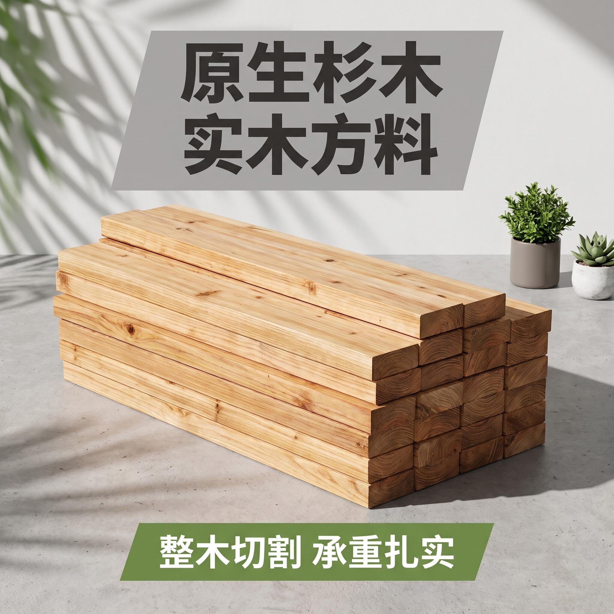 杉木条木方吊顶木龙骨建材摸型方木打包物流运输框架家具板材木垫