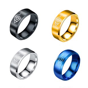 Simple Stainless Steel Anime Glossy Fashion Ring Mat Cosplay