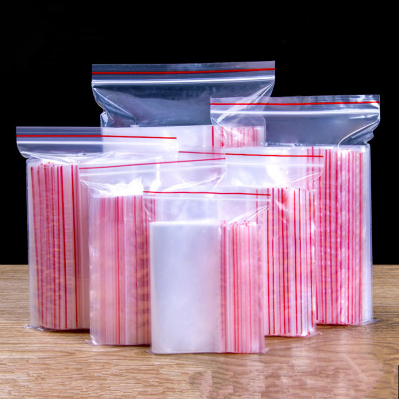 100pcs High Clear Small Plastic Gifts Jewelry Zip-lock Bag R