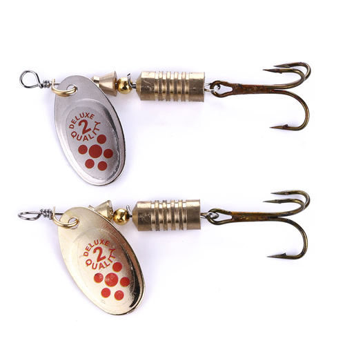 1 Pcs 6.7cm/7.3g Artificial Gold / Silver Spoon Lure Metal S