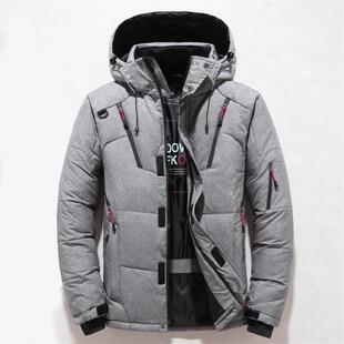 Winter duck down jacket for men thick warm snow coat parka f