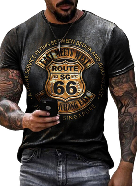 Summer New Mens T Shirts Oversized Loose Clothes Vintage Sho