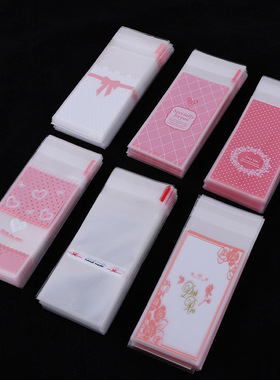 100Pcs/lot Mini plastic cookie packaging 5x10cm cupcake wrap