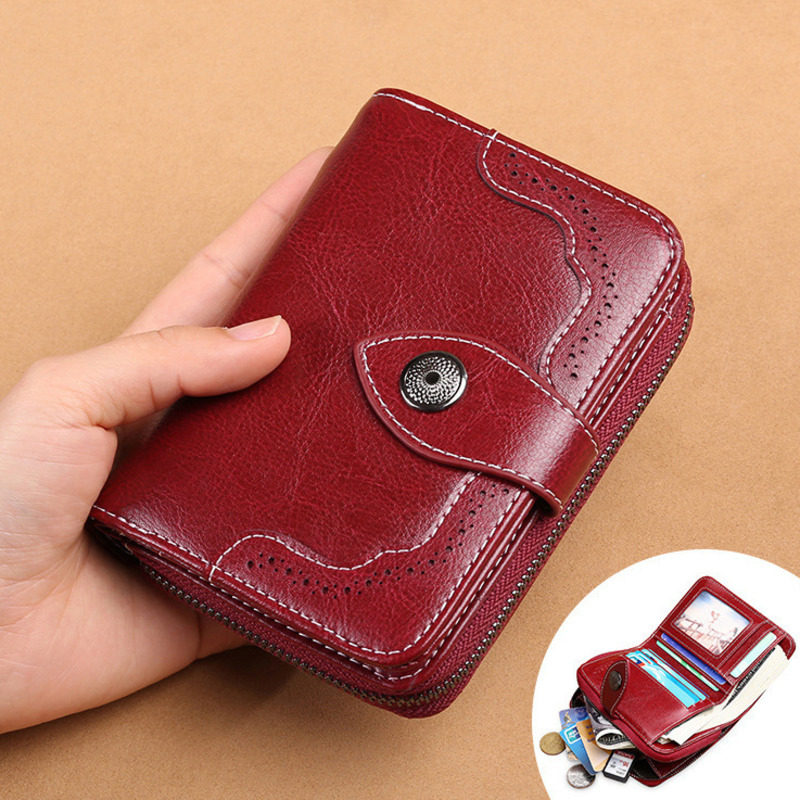 Women's Wallet New Genuine Leather Small Ldies Purses Short
