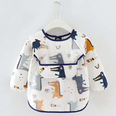 Baby Kids Toddler Long Sleeve Scarf Waterproof Art Smock Fee