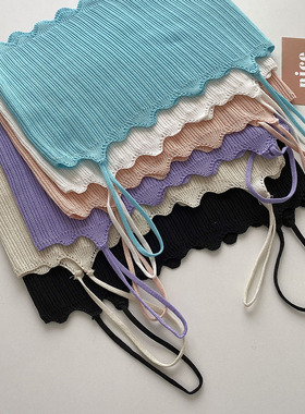 HELIAR Women Crop Tops Female Flounce Hem Spaghetti Cropped