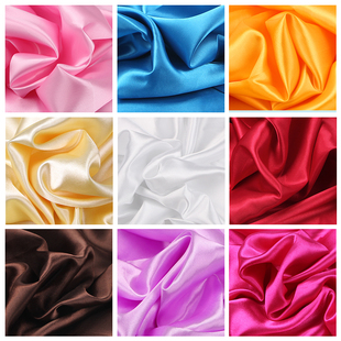 Satin Fabric Eight-heddle Imitation Silk Cloth 17 Colors Gif