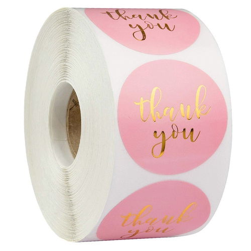 Wedding Gift Box 500Pcs Round Labels Kraft Paper Thank You S