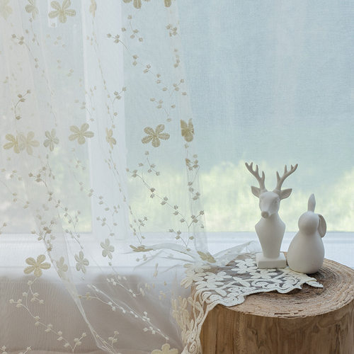Curtains for Living Dining Room Bedroom Embroidery Solid bei