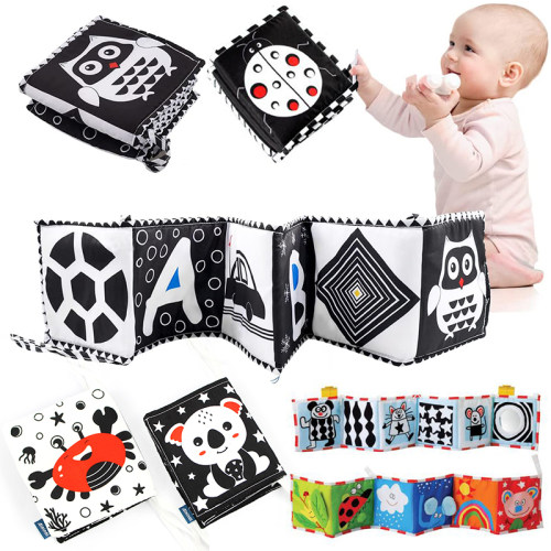 Sensory Cloth Book High Contrast Baby Toys 0 12 Months Newbo
