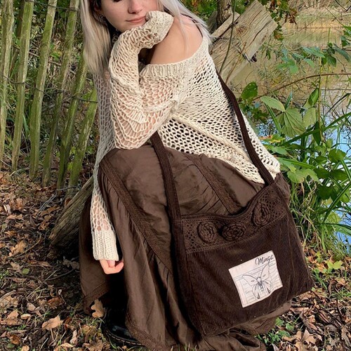 y2k Fairy Grunge Kawaii High-Waisted Vintage Brown Long Plea